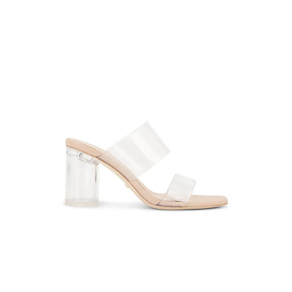 RAYE Clear and Tan Heels 9 but fits more like 8.5